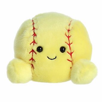 Aurora Mini Yellow Adorable Stuffed Animal 5" Shortstop Soft Ball Palm Pals