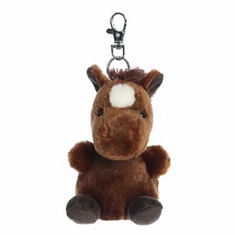 Aurora Mini Adorable Clip-On 4" Truffle Brown Horse Palm Pals