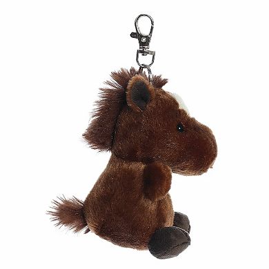 Aurora Mini Adorable Clip-On 4" Truffle Brown Horse Palm Pals