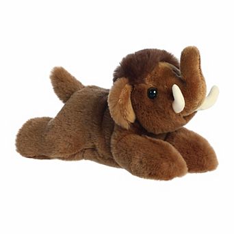 Aurora Small Brown Adorable Stuffed Animal 8" Wynn Woolly Mammoth Mini Flopsie