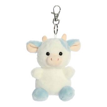 Aurora Mini Blue Adorable Clip-On 4" Skyla Blueberry Cow Palm Pals