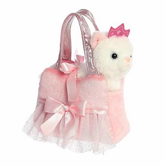 Aurora Small White Fashionable Stuffed Animal 7" Princess Kitty Tutu Fancy Pals