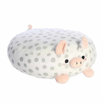 Aurora Medium White Squishy Stuffed Animal 12" Spiffy Spotted Pig Flapjacks