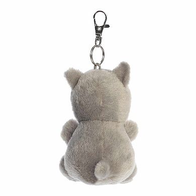 Aurora Mini Gray Adorable Clip-On 4" Busky Husky Palm Pals
