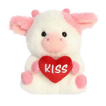 Aurora Mini Pink Playful Stuffed Animal 5" Kiss Cow Rolly Pet