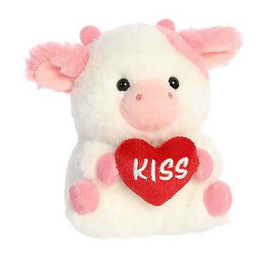 Aurora Mini Pink Playful Stuffed Animal 5" Kiss Cow Rolly Pet