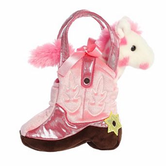 Aurora Small Fashionable Stuffed Animal 7.5" Giddyup Boot Pink Fancy Pals