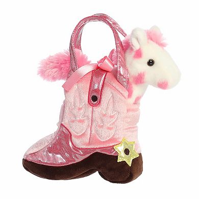 Aurora Small Fashionable Stuffed Animal 7.5" Giddyup Boot Pink Fancy Pals