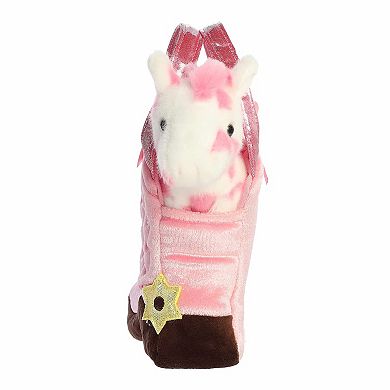 Aurora Small Fashionable Stuffed Animal 7.5" Giddyup Boot Pink Fancy Pals