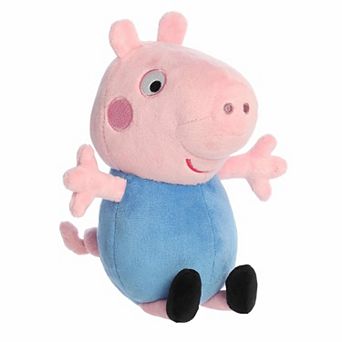 Aurora Small Pink Playful Stuffed Animal 8" George Pig Peppa Pig