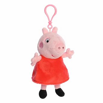 Aurora Mini Pink Playful Clip-On 4.5" Peppa Pig