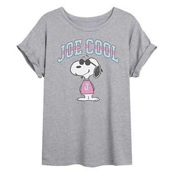 Juniors' Peanuts Joe Cool Oversized Tee