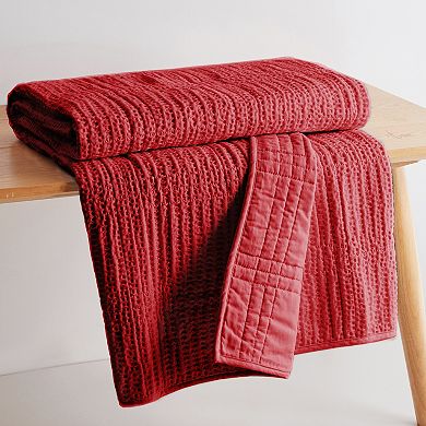 Levtex Home Cloud Waffle Quilted Throw Blanket