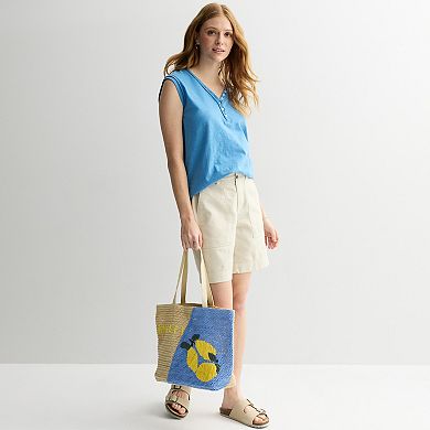 Women's Sonoma Goods For Life® Henley V-Neck Tank Top