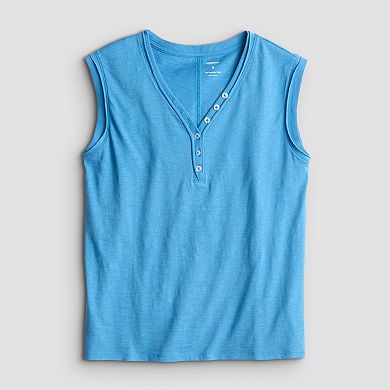 Women's Sonoma Goods For Life® Henley V-Neck Tank Top