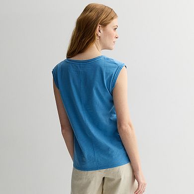 Women's Sonoma Goods For Life® Henley V-Neck Tank Top