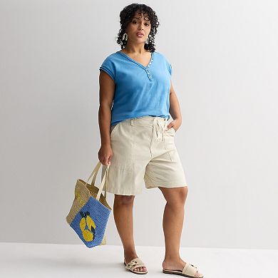 Plus Size Sonoma Goods For Life Henley V-Neck Tank Top