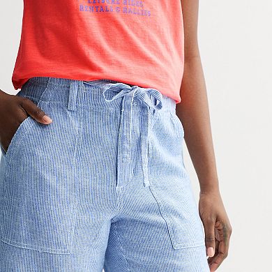 Women's Sonoma Goods For Life® High Rise Linen Bermuda Shorts