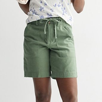 Women's Sonoma Goods For Life® High Rise Linen Bermuda Shorts