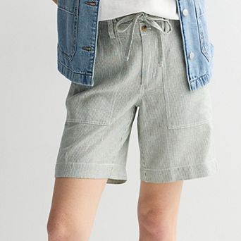 Women's Sonoma Goods For Life® High Rise Linen Bermuda Shorts