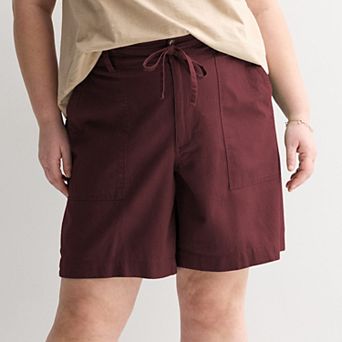 Plus Size Sonoma Goods For Life® High Rise Linen Blend Bermuda Shorts