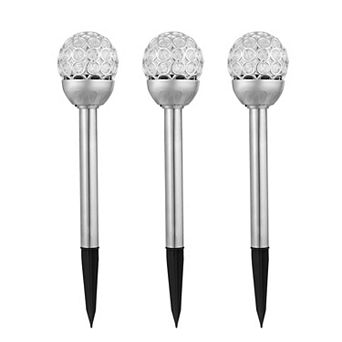 Solarek 3 pc Solar Ball Lights Outdoor Waterproof RGB Garden Lamps for Landscape Patio Christmas Dé