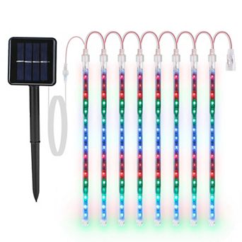 Solar Meteor Shower Lights 9.84FT Raindrop String Lamp Waterproof for Tree Garden Party Decor