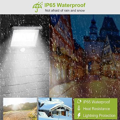 Solar Wall Lights Outdoor 100 LED Motion Sensor IP65 Waterproof Dusk to Dawn for Door, Deck