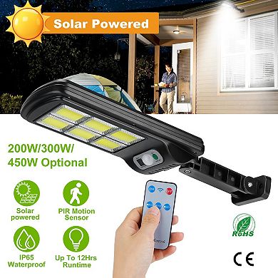 Solar Powered Wall Lights Outdoor 128LED Beads Motion Sensor Lamp IP65 Waterproof 3 Modes Sensor Lig