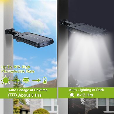 Solar Powered Wall Lights Outdoor 128LED Beads Motion Sensor Lamp IP65 Waterproof 3 Modes Sensor Lig