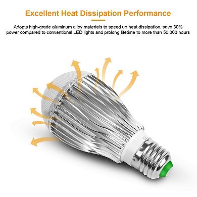 9W RGB LED Light Bulb E27 Base, 16 Color Changing Lamp with 24-Key IR Remote for Mood & Décor