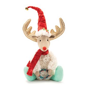 Melrose Plush Reindeer Shelf Sitter 20-Inch Table Decor