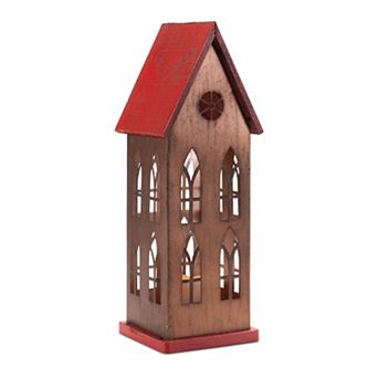 Melrose LED Church with LED Candle Floor Decor