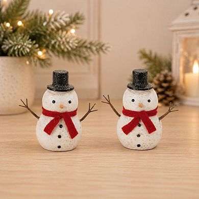 Melrose Set of 6 Snowman 4.5-Inch Figurine Table Decor
