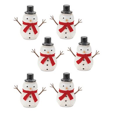Melrose Set of 6 Snowman 4.5-Inch Figurine Table Decor