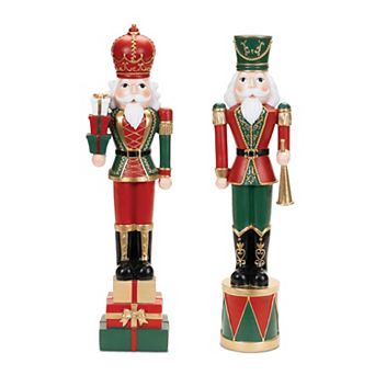 Melrose Resin Nutcracker Figurine Set of 2 Table Decor