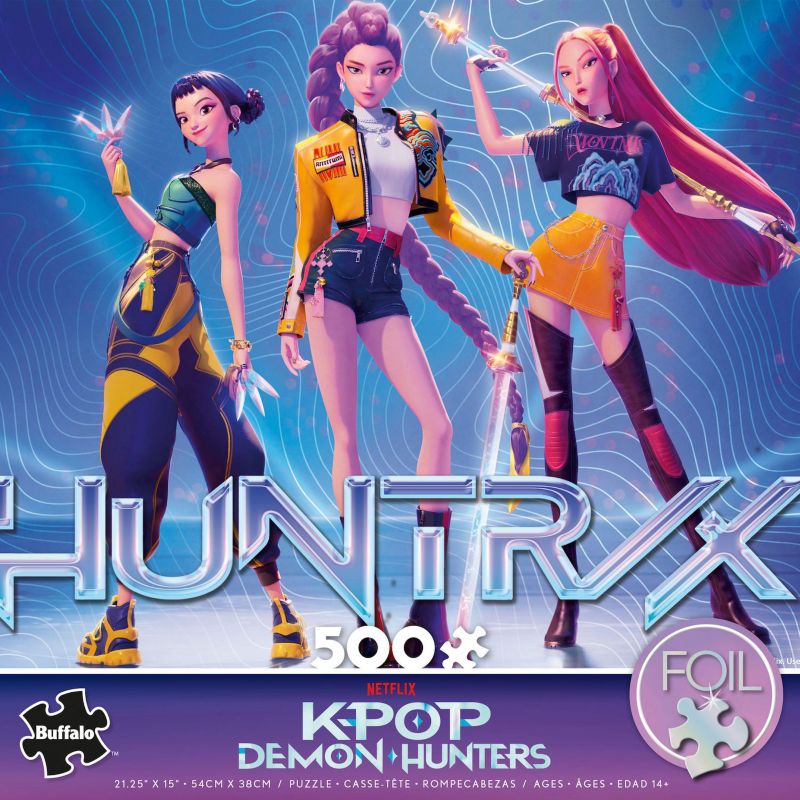 Ceaco KPop Demon Hunters Foil-Finish 500-Piece Puzzle (Huntr/X artwork)