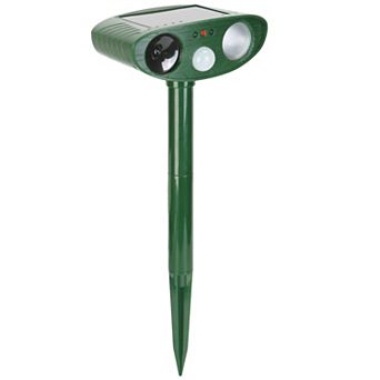 Solar Ultrasonic Animal Repeller with PIR Sensor & Flashing Light, IPX4 Waterproof Pest Chaser