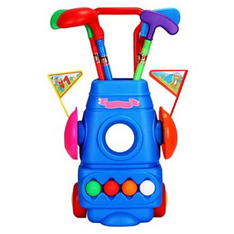 Toddler Golf Set Indoor/Outdoor Kids Golf Game with Clubs, Balls, Holes & Cart for Ages 3-5