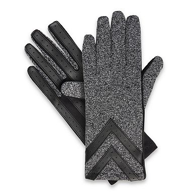 Women's isotoner Water Repellent Spandex Chevron Detail Touchscreen Gloves
