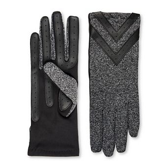 Women's isotoner Water Repellent Spandex Chevron Detail Touchscreen Gloves