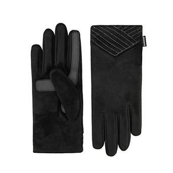 Women's isotoner Water Repellent Stretch Microseude Quilted Wrist Touchscreen Gloves