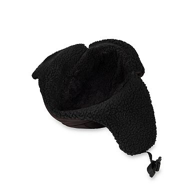 Men's isotoner Water Repellent Textured Sport Knit Trapper Hat