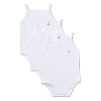 3 Pair Baby and Toddler Girls Combed Cotton Blend Floral Embroidered Bodysuits