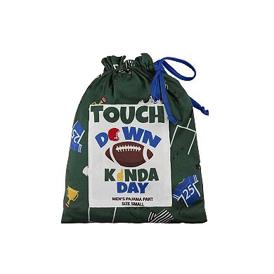 Men's "Touchdown" Football-Themed Pull-On PJ Pant in a Bag
