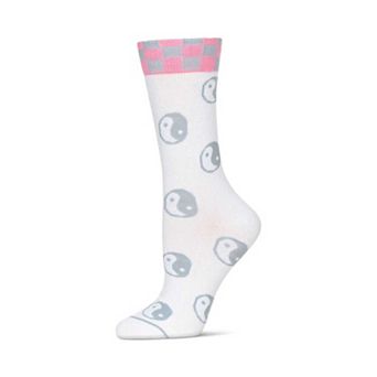 Women's "Yin Yang" Cotton-Blend Novelty Crew Sock