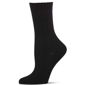 Women's Silky-Soft Ribbed Rayon Blend Crew Sock