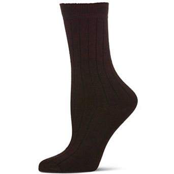 Women's Silky-Soft Ribbed Rayon Blend Crew Sock