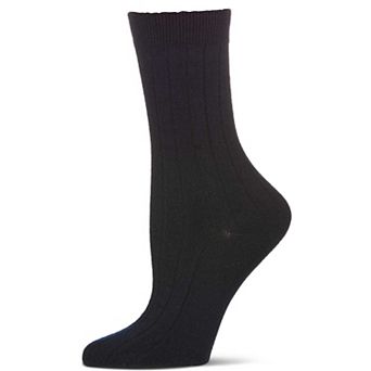 Women's Silky-Soft Ribbed Rayon Blend Crew Sock