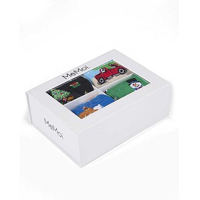 4 Pair Men's Christmas Novelty Crew Socks Gift Set